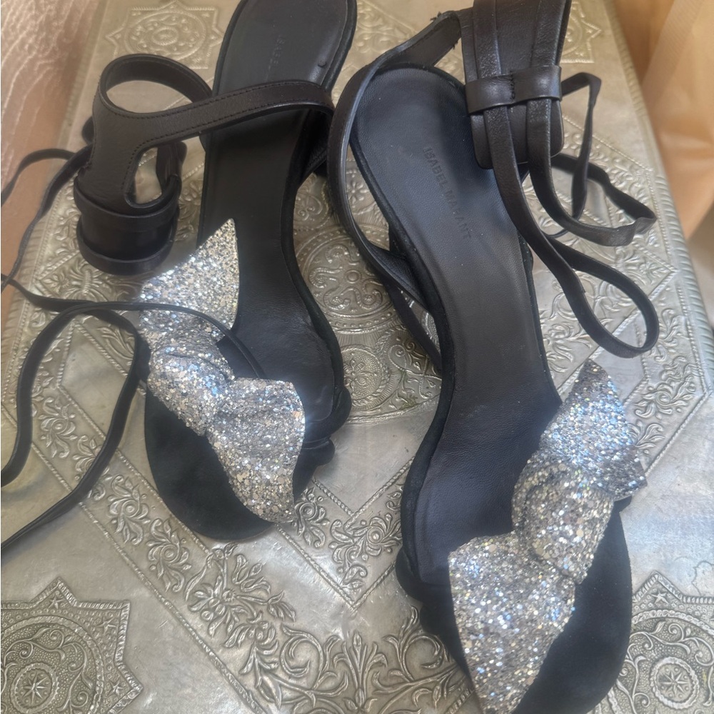 Isabela Marant Black and Silver Heels.